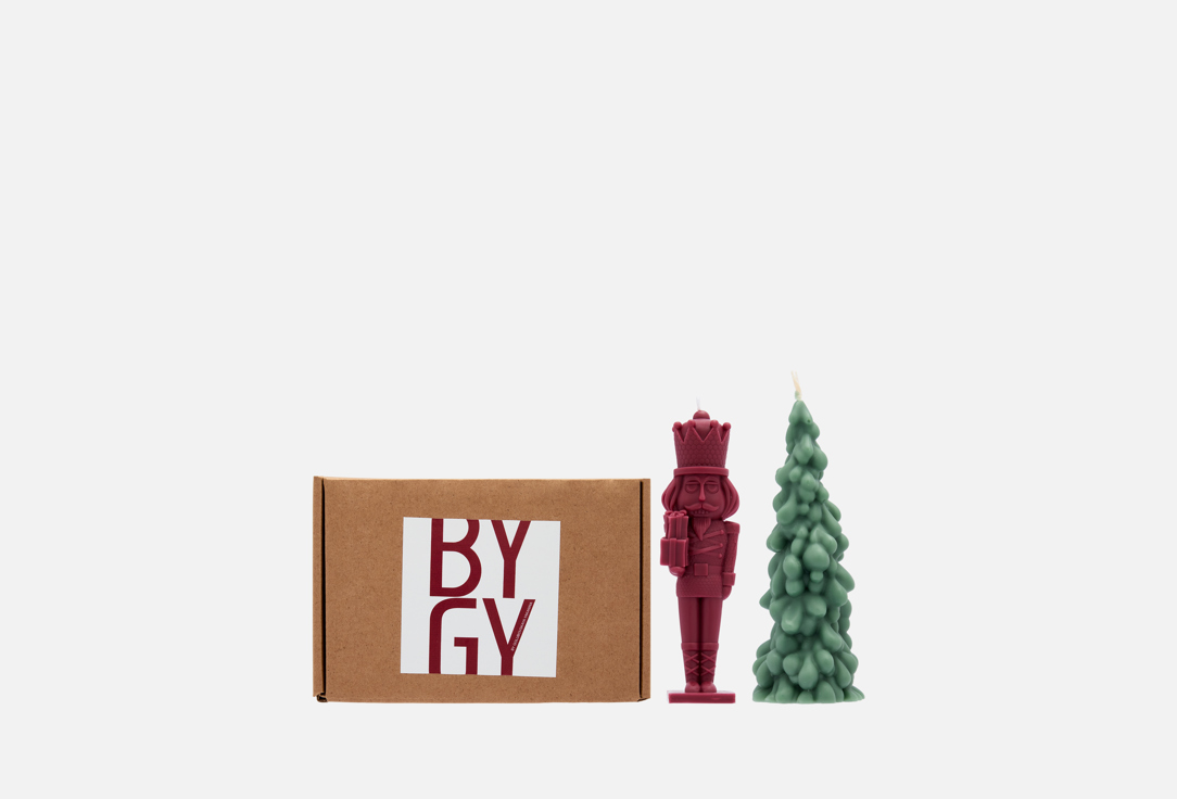 

Набор новогодних свечей BYGY BY GOLUBOVSKAYA YAKANINA, Мультиколор, Щелкунчик и елка 2 шт