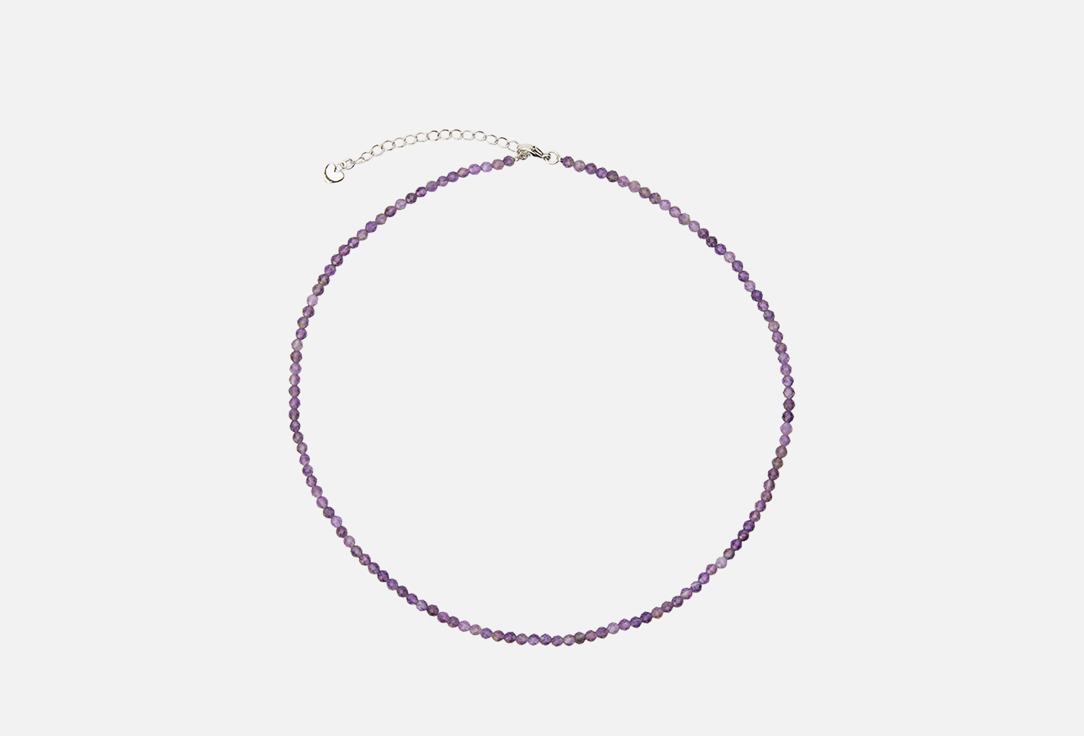 Изображение товара Колье из аметиста Палитра 42-47 см бижутерный сплав с удлинительной цепочкой