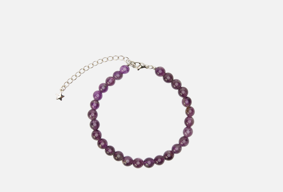 Изображение товара Браслет из аметиста и бижутерного сплава Палитра 17 см + удлинитель