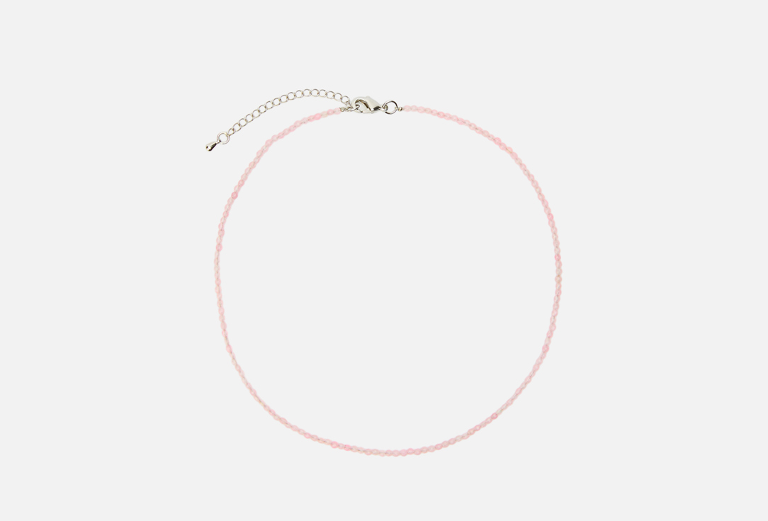 Изображение товара Колье из розового кварца Палитра 40 см + удлинитель 5 см элегантное украшение