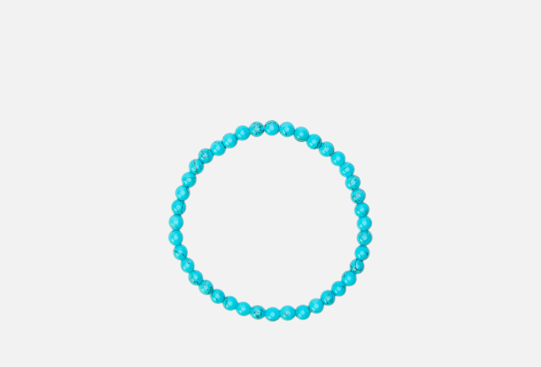Изображение товара Браслет из бирюзы Палитра имитационный на резинке 16-19 см