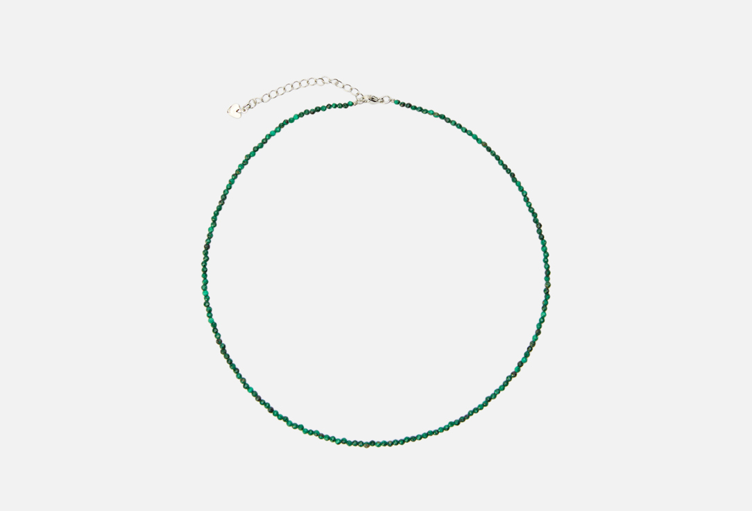 Изображение товара Колье из малахита Палитра гладкое круглое 40см с удлинителем
