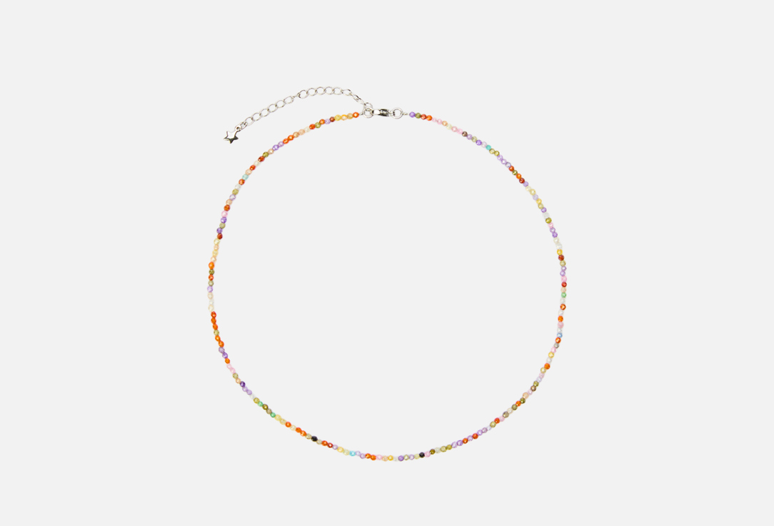 Изображение товара Колье из циркона Палитра разноцветное с удлинителем 38 см