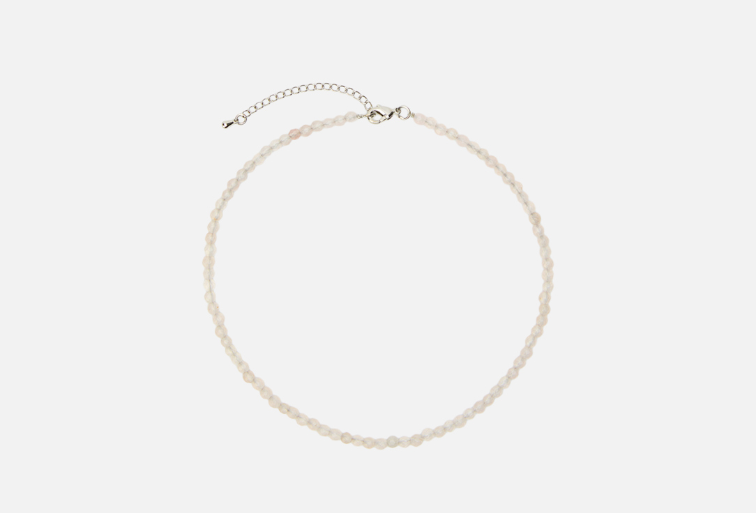 Изображение товара Колье из розового кварца Палитра 35 см с удлинителем и бижутерным замком