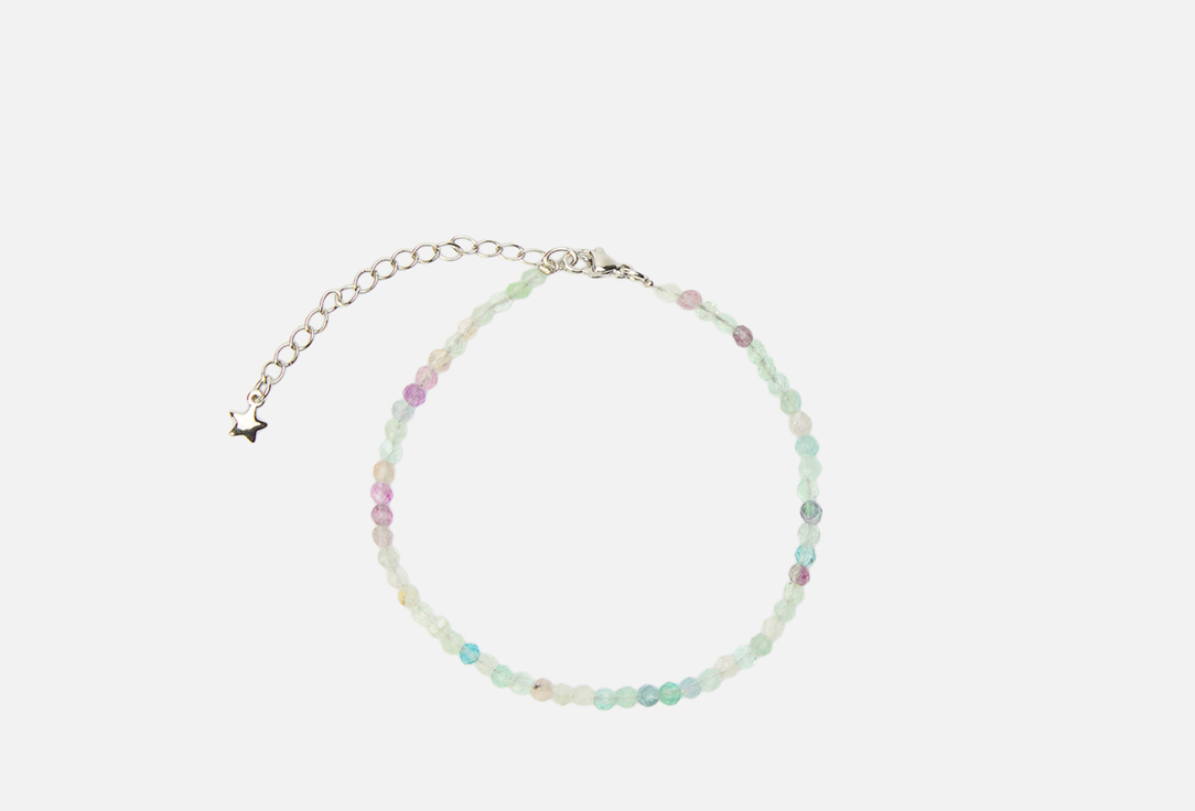 Изображение товара Браслет из флюорита в бижутерном стиле на регулируемом замке