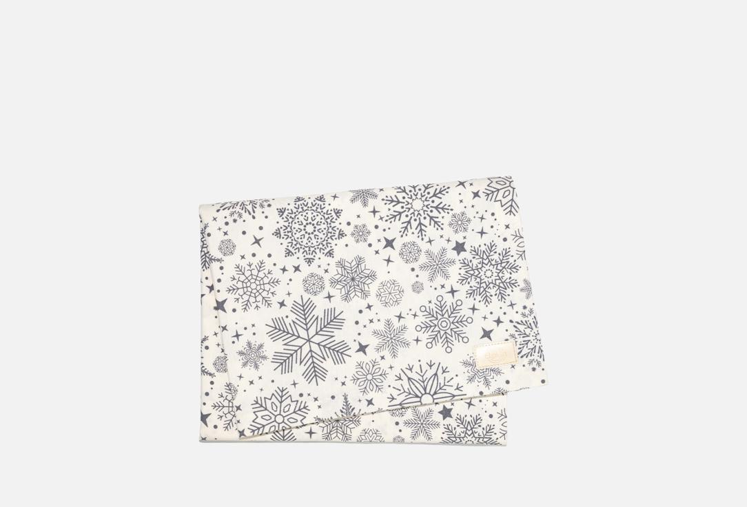 Изображение товара Скатерть Elpida Снежинки серые, 150х250 cм