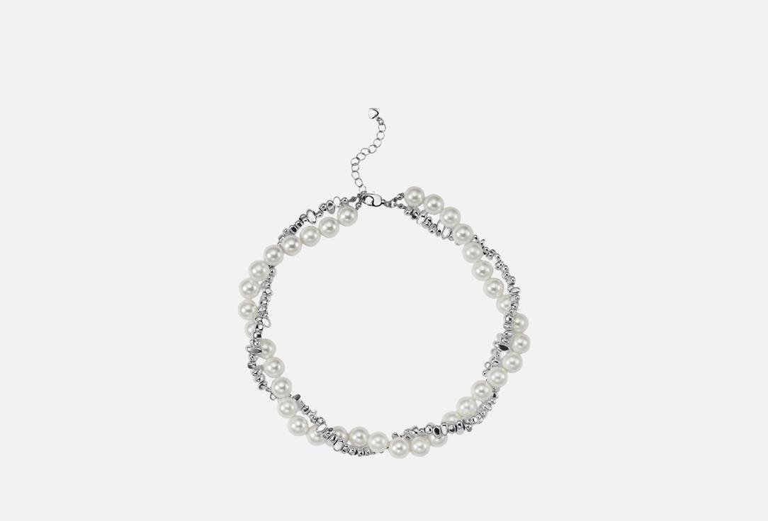 

Колье LACHI, Многослойное из гематита с жемчугом 1 шт