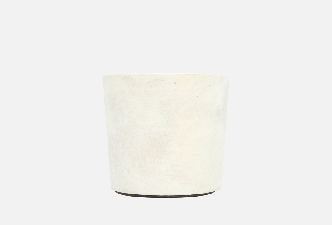 Изображение товара Горшок с поддоном KOMPOZIT Аура белый кедр D-14 см для комнатных растений