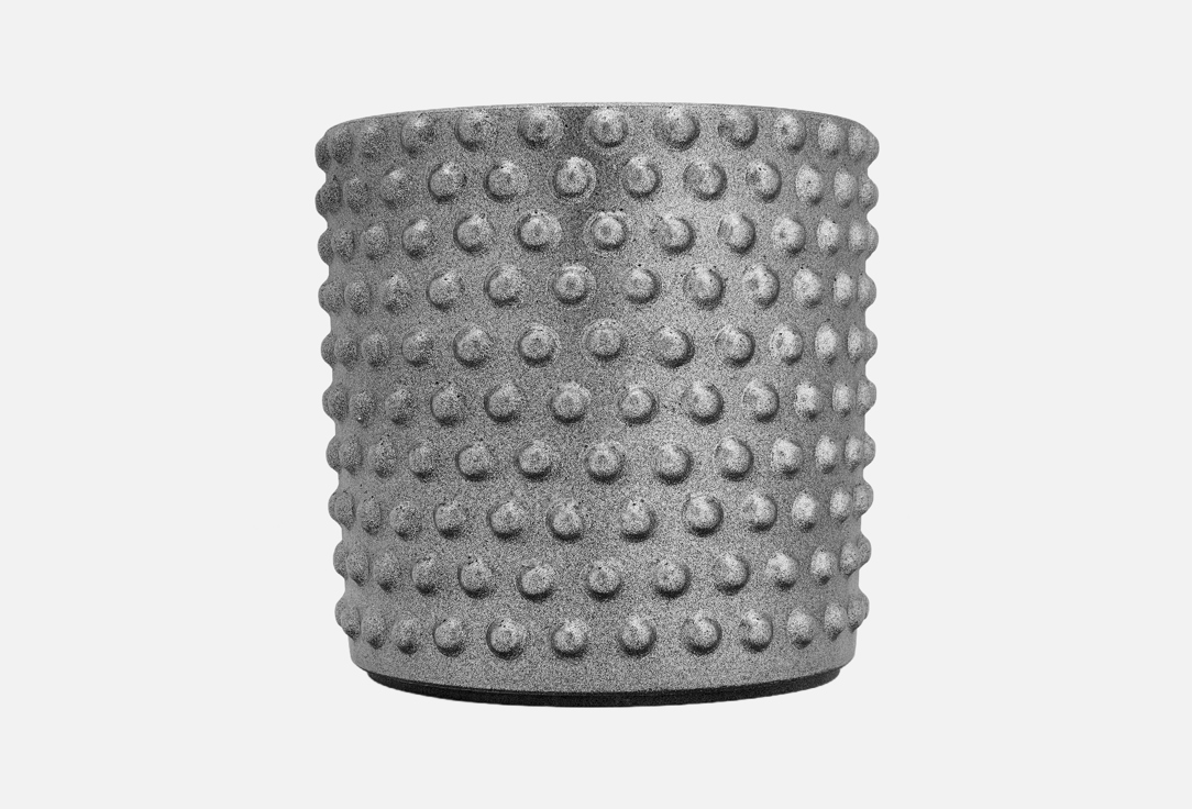 Изображение товара Кашпо KOMPOZIT Драже черный металл цилиндр d-15 см 1820 мл