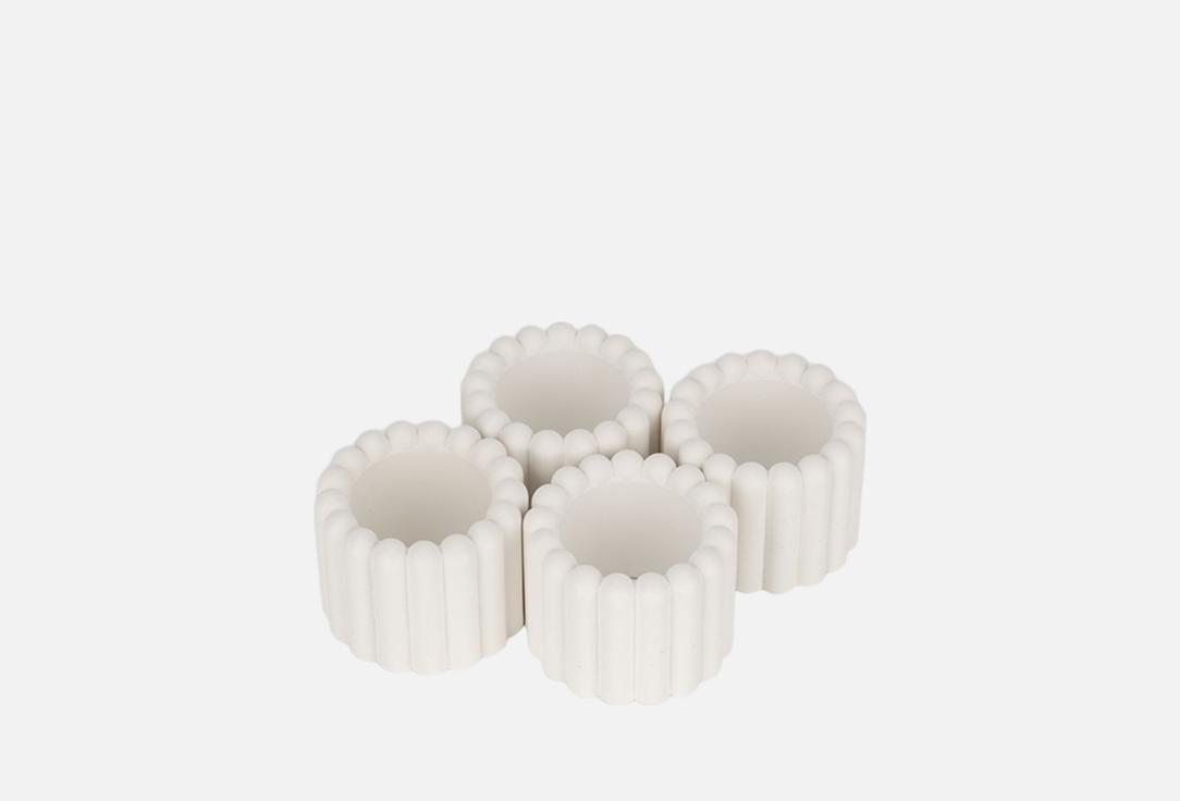 Изображение товара Набор колец для салфеток RokkyHome гипсовые 4 шт универсальные для праздничного стола