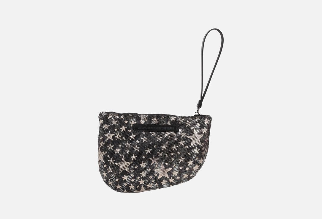 

Кожаный клатч ASYA MALBERSHTEIN, Принт, Черный