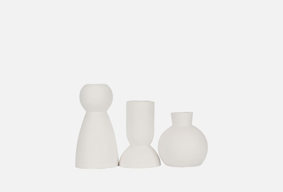 Изображение товара Набор подсвечников RokkyHome элементов из гипса для свечей 2-2,2 см 3 шт