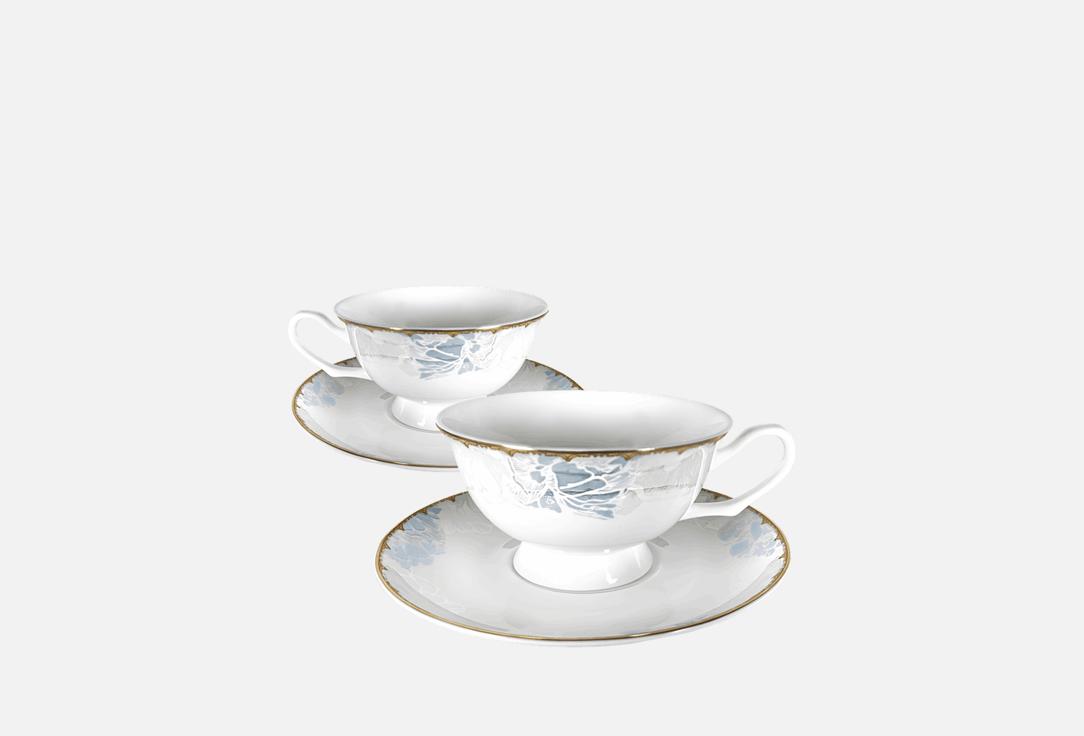 

Набор чайных пар MANDARIN DECOR, Белый, Шёлк 220 мл