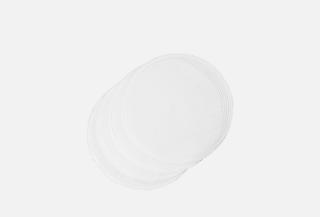 Изображение товара Набор 4 плейсмата Mandarin Decor Perl белый диаметр 38 см стильный декор