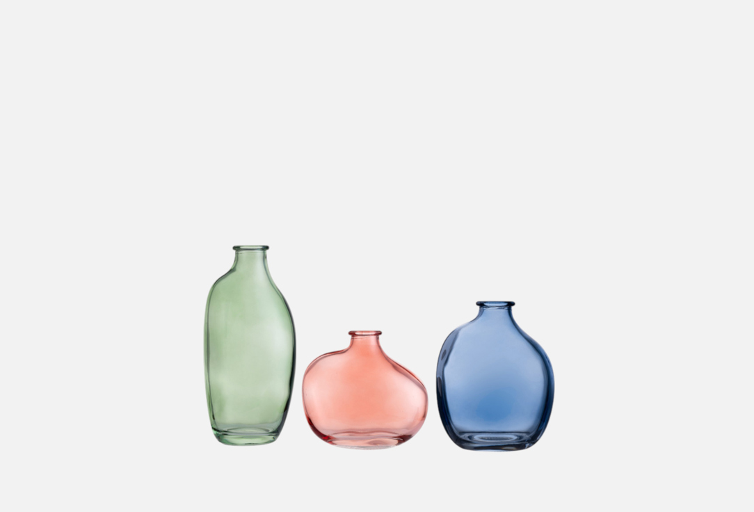 

Набор ваз для цветов и сухоцветов MANDARIN DECOR, Мультиколор, Мультиколор 3 шт