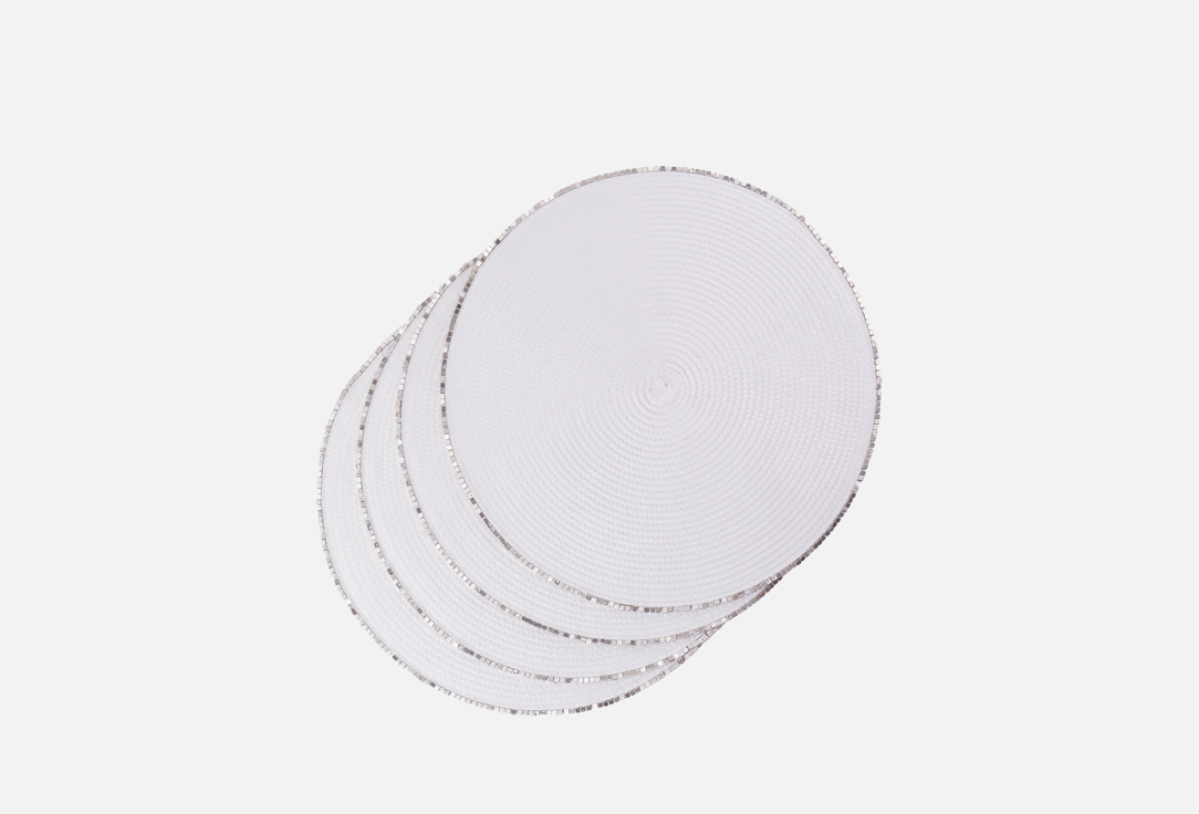 

Набор плейсматов MANDARIN DECOR, Белый, Shine, белый, 36 см 4 шт