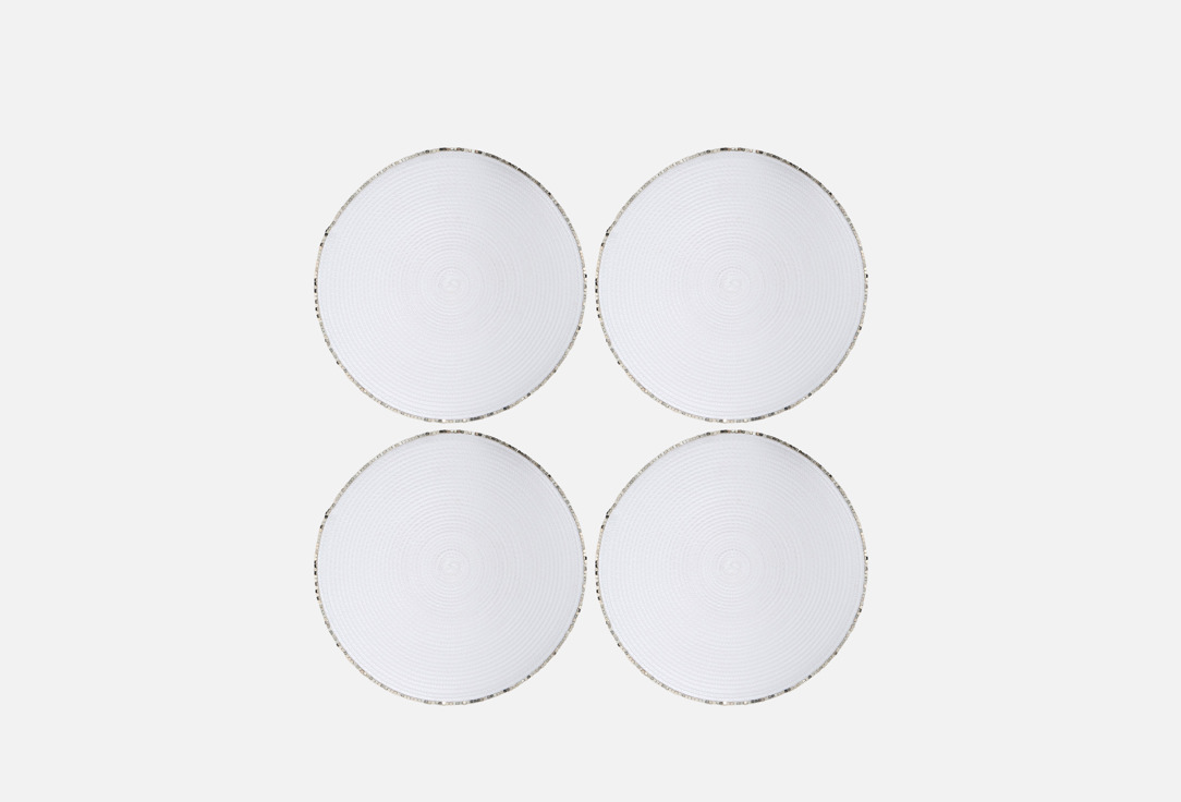 

Набор плейсматов MANDARIN DECOR, Белый, Shine, белый, 36 см 4 шт