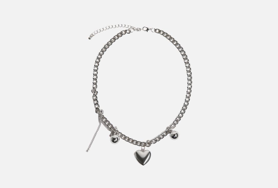 Изображение товара Женская цепочка Befree с подвесками в виде сердца и бусин, 35 см