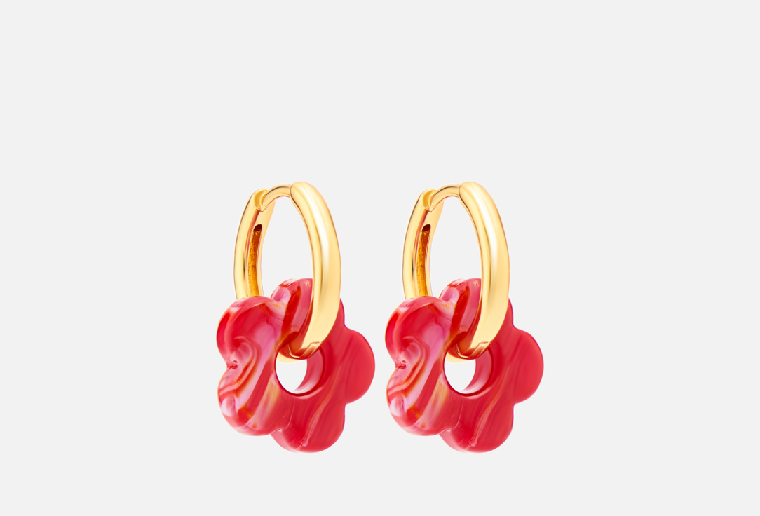 

Серьги VELTOM, Красные ромашки 2 шт