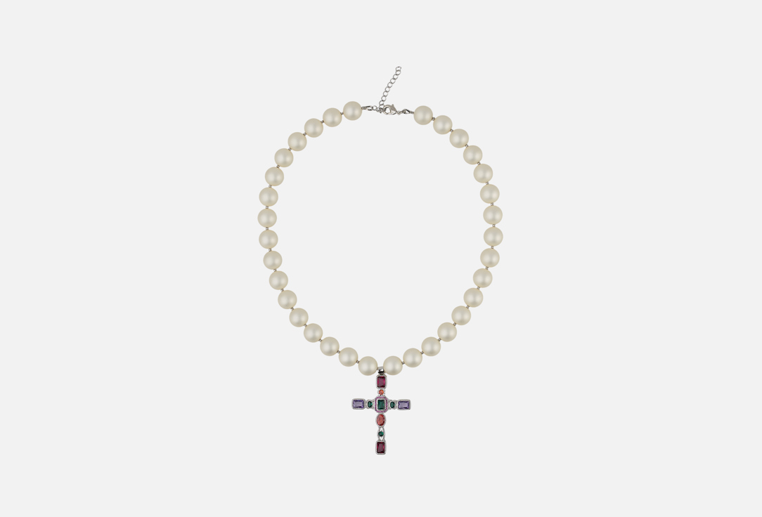 

Колье 19.STONE, С цветным крестом 1 шт