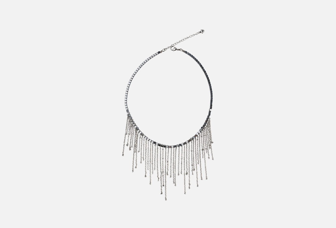 

Колье 19.STONE, Из гематина с цепочками 1 шт