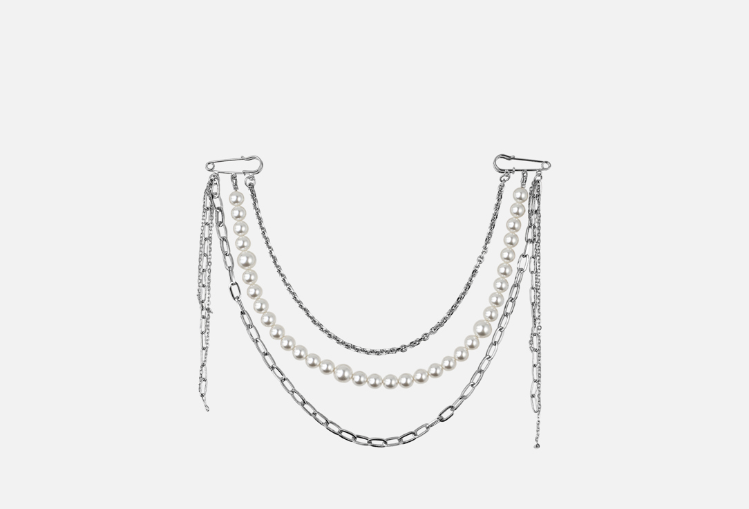 

Брошь-шатлен 19.STONE, Из жемчуга и цепей 1 шт