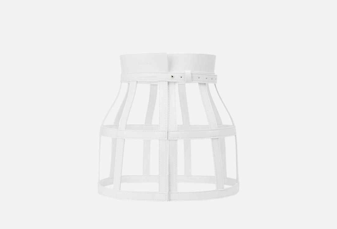 Изображение товара Пояс-баска Boxxy белый из натуральной кожи, женский стильный аксессуар