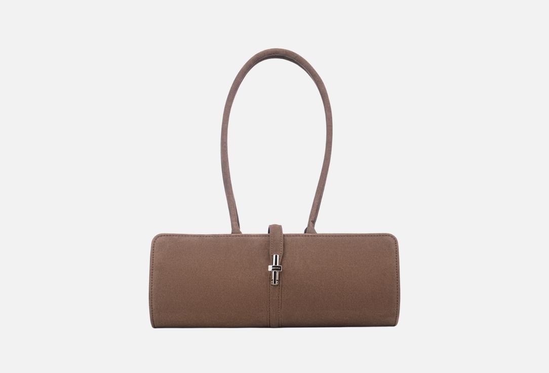 

Замшевая сумка-багет BOXXY, Коричневый, Selena 3039-4