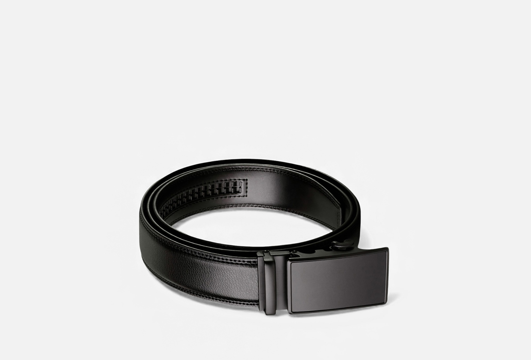 Изображение товара Мужской кожаный ремень TEZZE Flat charcoal 130 см для мужчин стильный аксессуар