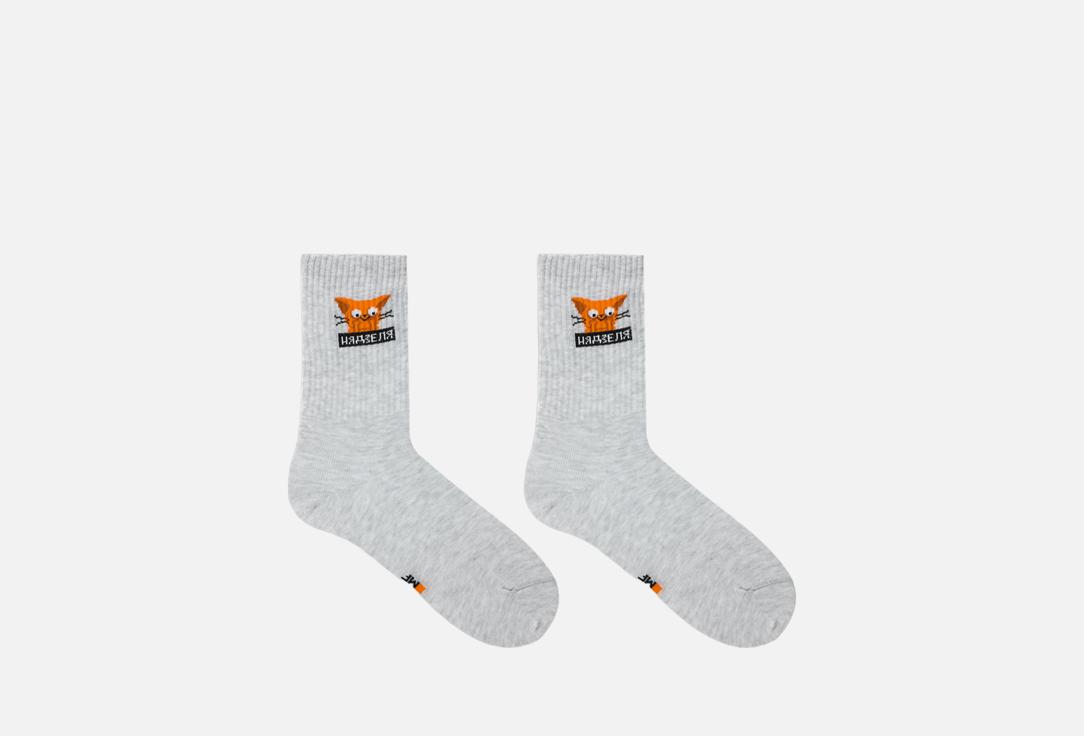 Изображение товара Высокие женские носки из хлопка с котиком Mark Formelle демисезонные