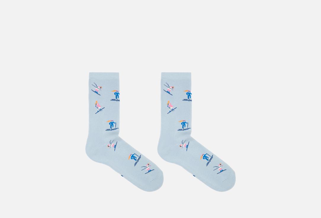 

Махровые высокие носки MARK FORMELLE, Принт, Девочка на лыжах 39-41 мл