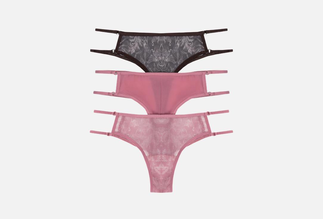 Изображение товара Набор трусов бразилиана Mark Formelle розовый и черный 3 шт для женщин