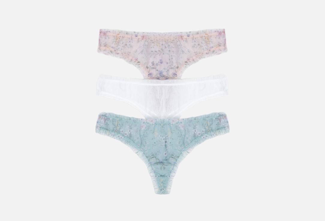 Изображение товара Набор женских трусов-бразилиана из эластичной сетки 3 пары