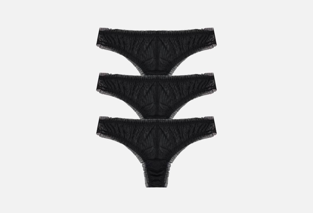 Изображение товара Набор женских трусов-бразилиана Mark Formelle из тонкой сетки с хлопковой подкладкой