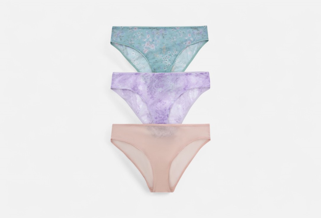 Изображение товара Набор женских трусов-слипов из невесомой сетки, 3 шт, Mark Formelle