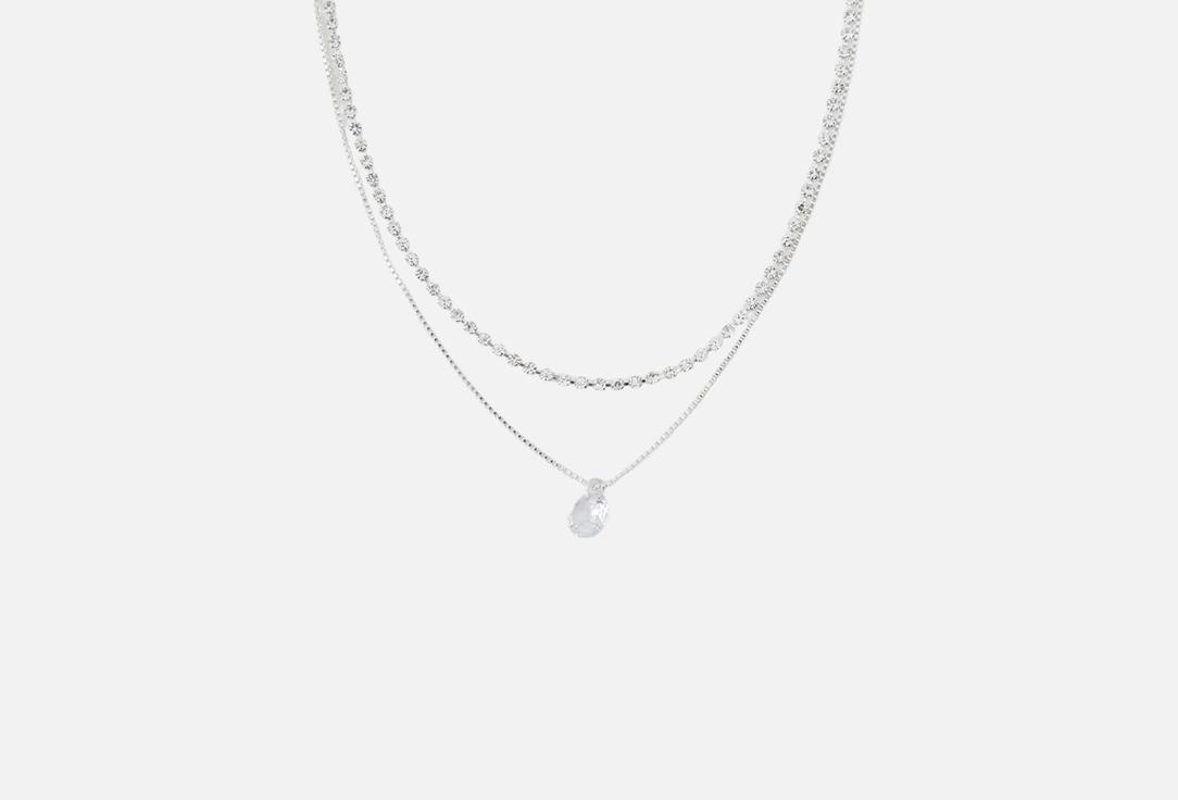 Изображение товара Женское колье с подвеской Marmalato из бижутерного сплава и стекла