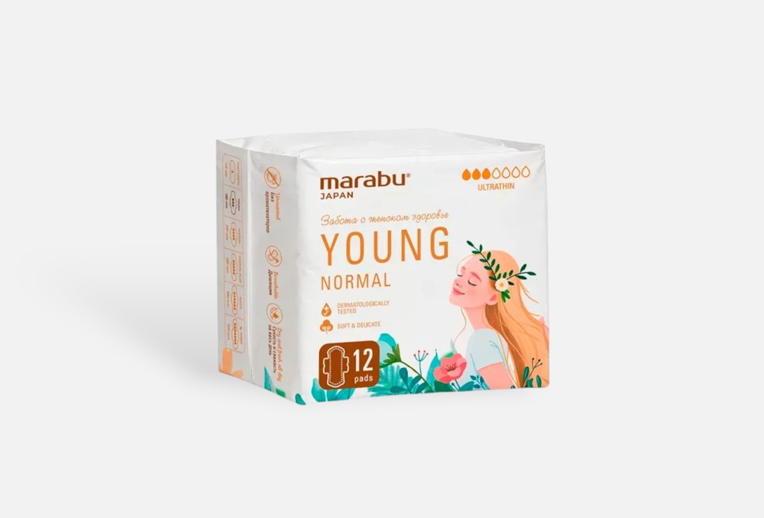 

Ультратонкие прокладки MARABU, YOUNG 48 шт