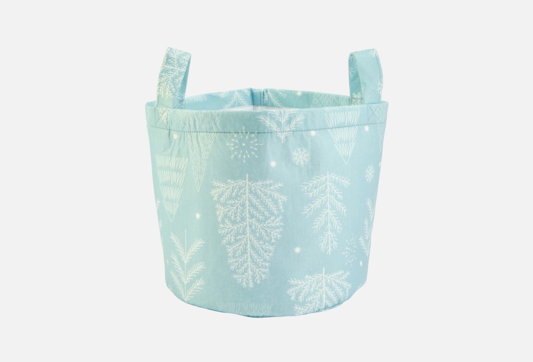 Изображение товара Корзина для белья JoyArty Зимние ели, 35x35 см