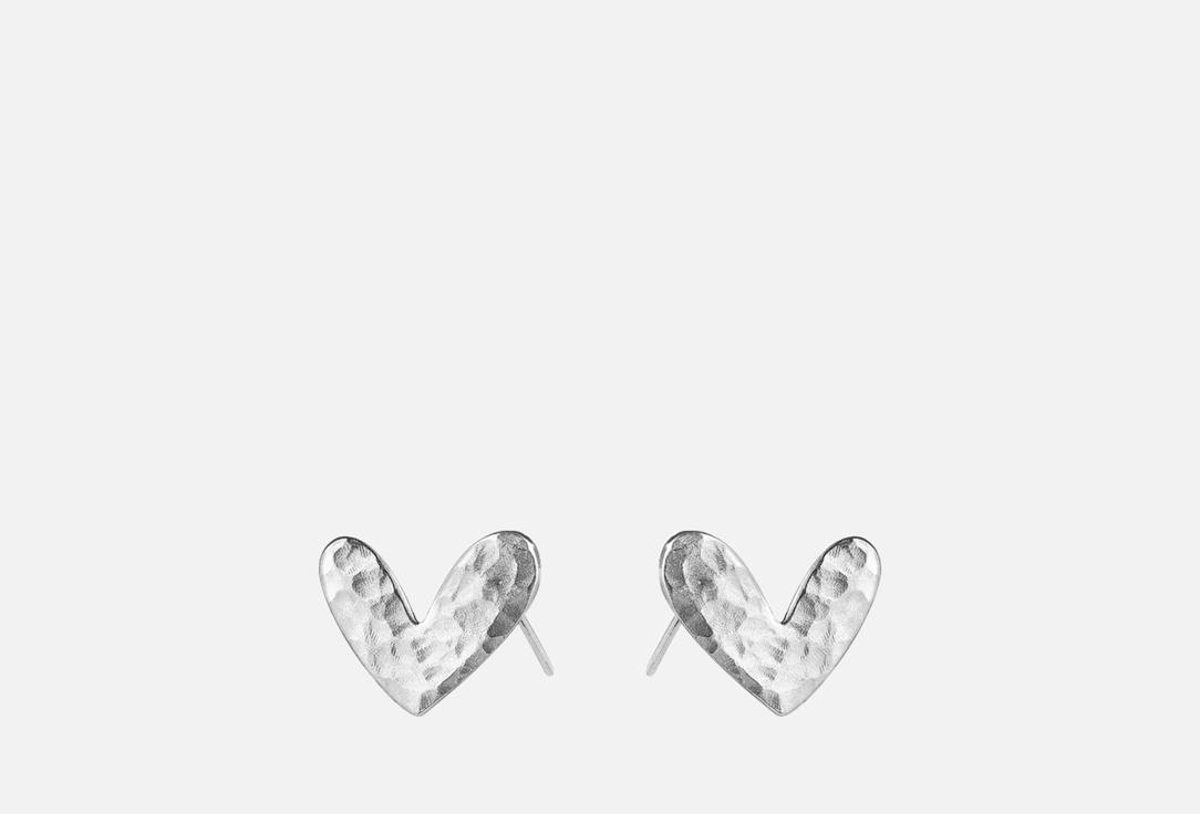 

Серьги AUDEO, Сердечки с чеканкой 2 шт