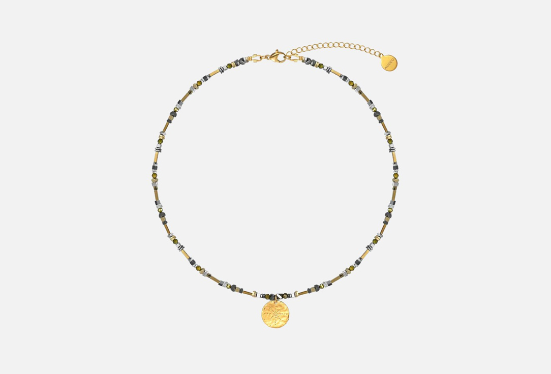 Изображение товара Колье AUDEO внутренний свет из гематита с фианитами и позолотой