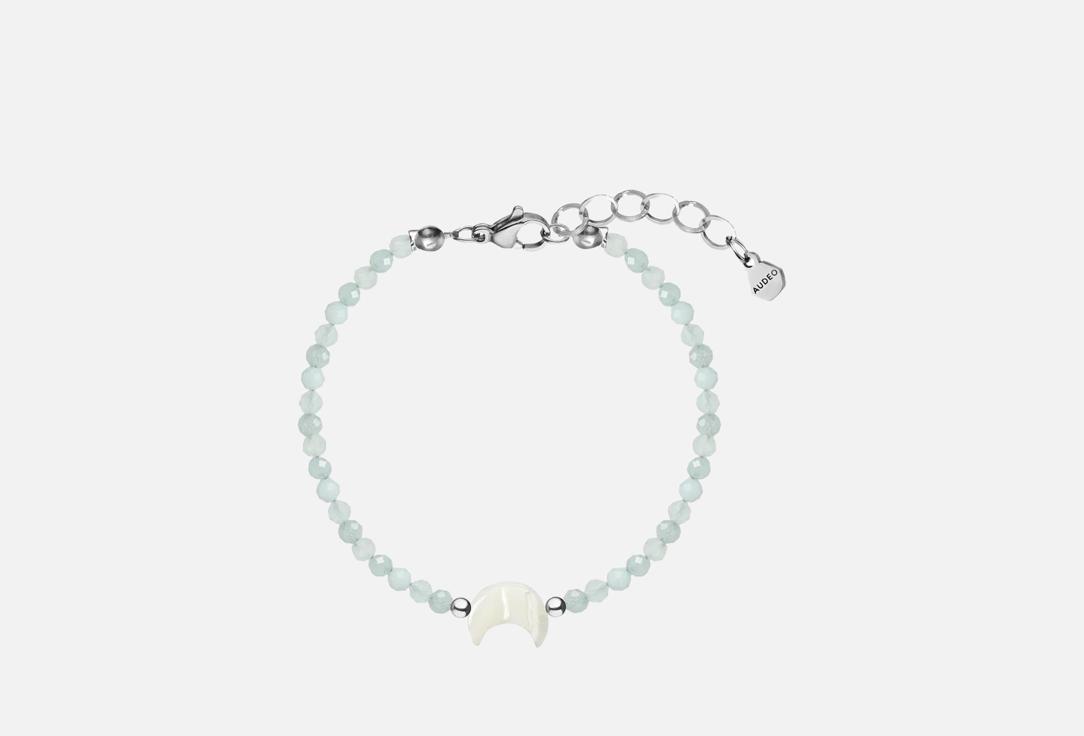 

Браслет AUDEO, Из аквамарина с перламутровой лунницей 1 шт