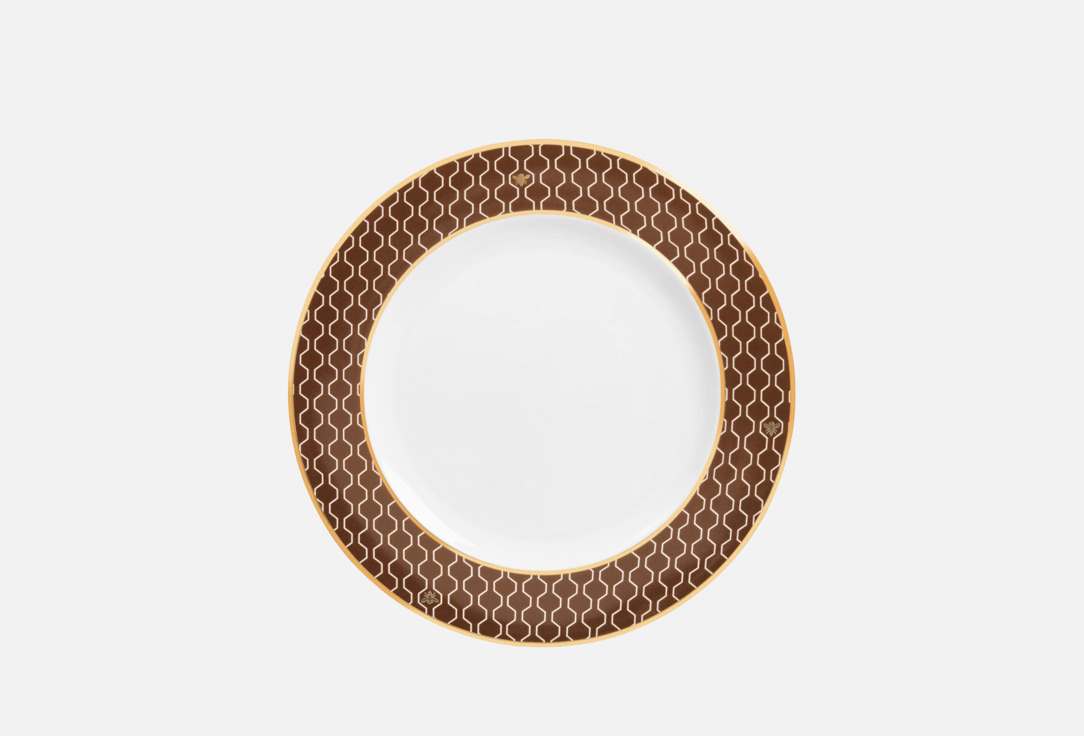 

Тарелка обеденная DOMIQUE, Принт, To bee or not, тёмно-коричневая 27 см