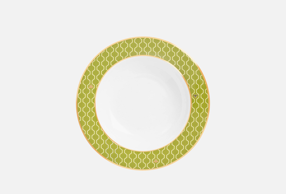 Изображение товара Тарелка суповая DOMIQUE to bee or not 22 см костяной фарфор дизайн с пчелой