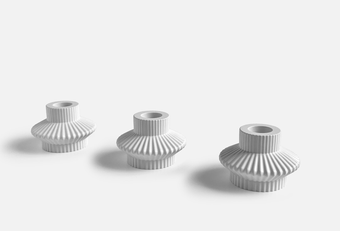 

Набор подсвечников для тонкой свечи ZACOHOME, Белый, Зонт 3 шт