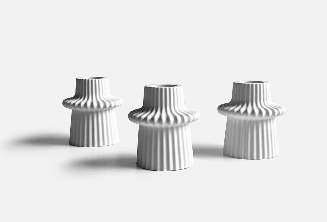 

Набор подсвечников для тонкой свечи ZACOHOME, Белый, Столбик 3 шт