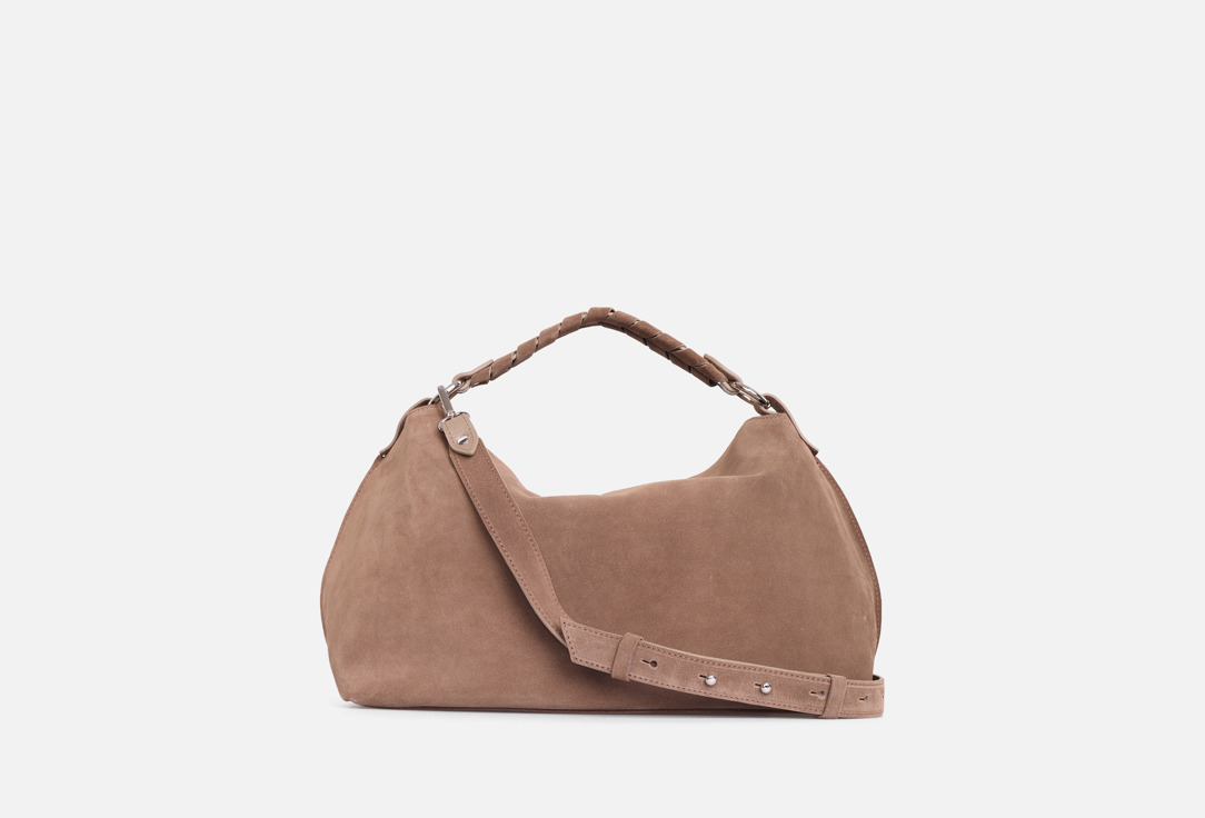 Изображение товара Женская сумка хобо из натуральной замши и кожи FABRIZIO CLUB Ginger