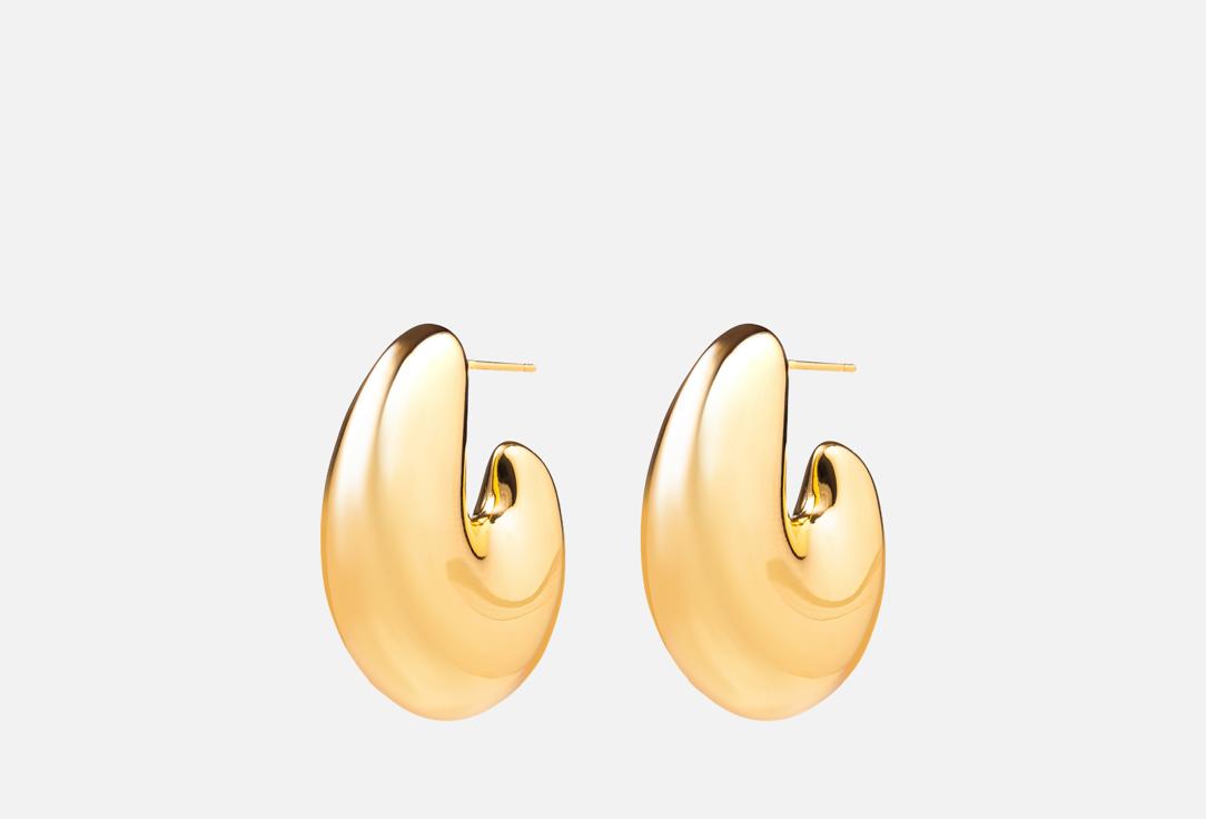 Изображение товара Серьги Attribute Shop MELT gold для женщин, золоченые