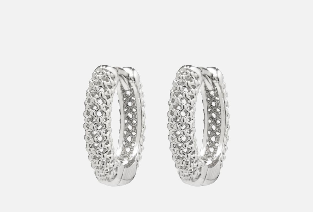 

Серьги-конго ATTRIBUTE SHOP, Texture mini silver 2 шт