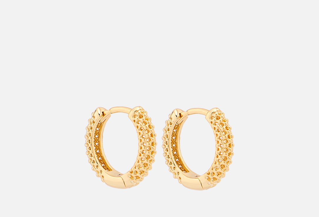 Изображение товара Серьги-конго мини в золоте из ювелирного сплава 1,5 см для женщин