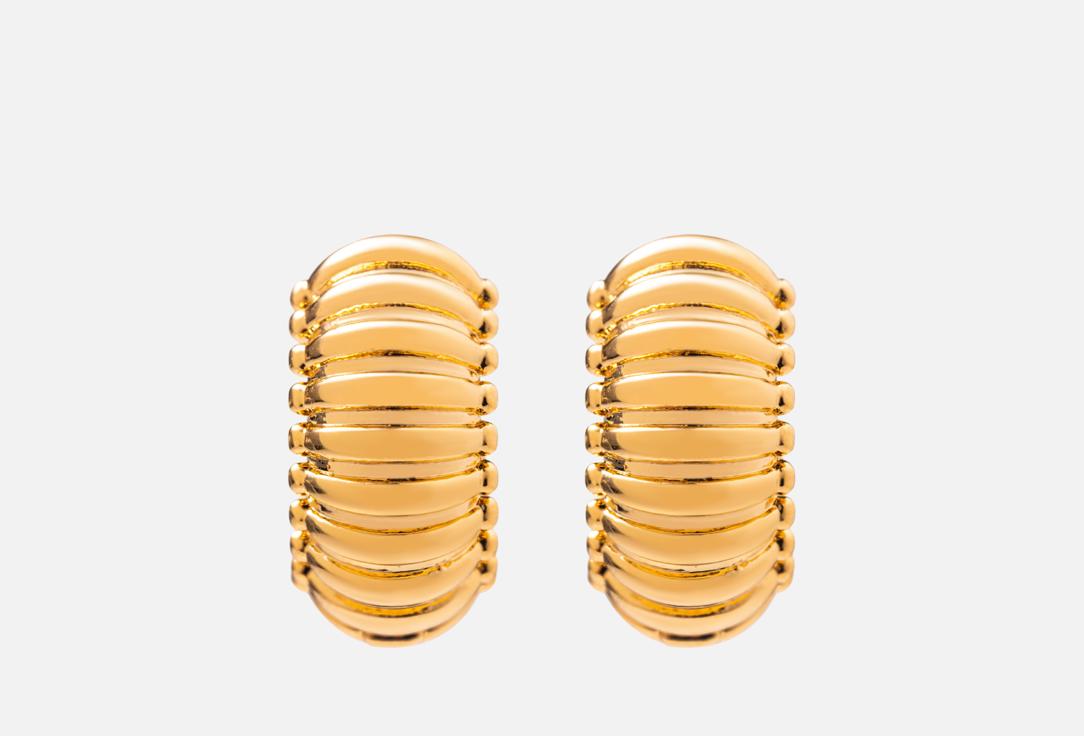 

Серьги-конго ATTRIBUTE SHOP, Rib Hoops gold 2 шт